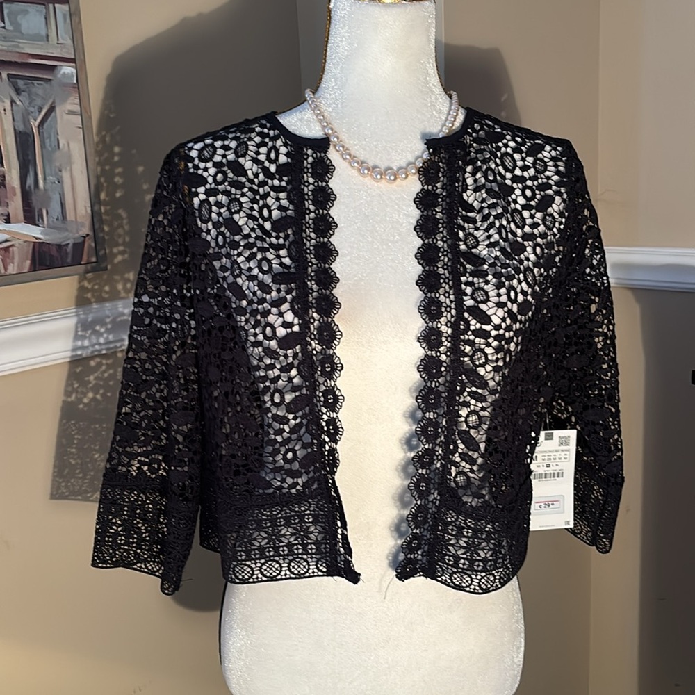 Zara navy blue shrug - NWT